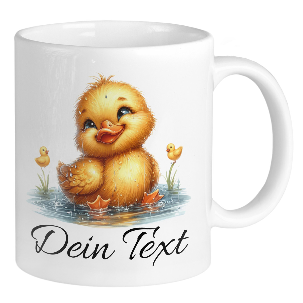 Süße Enten Tasse mit Namen personalisiert