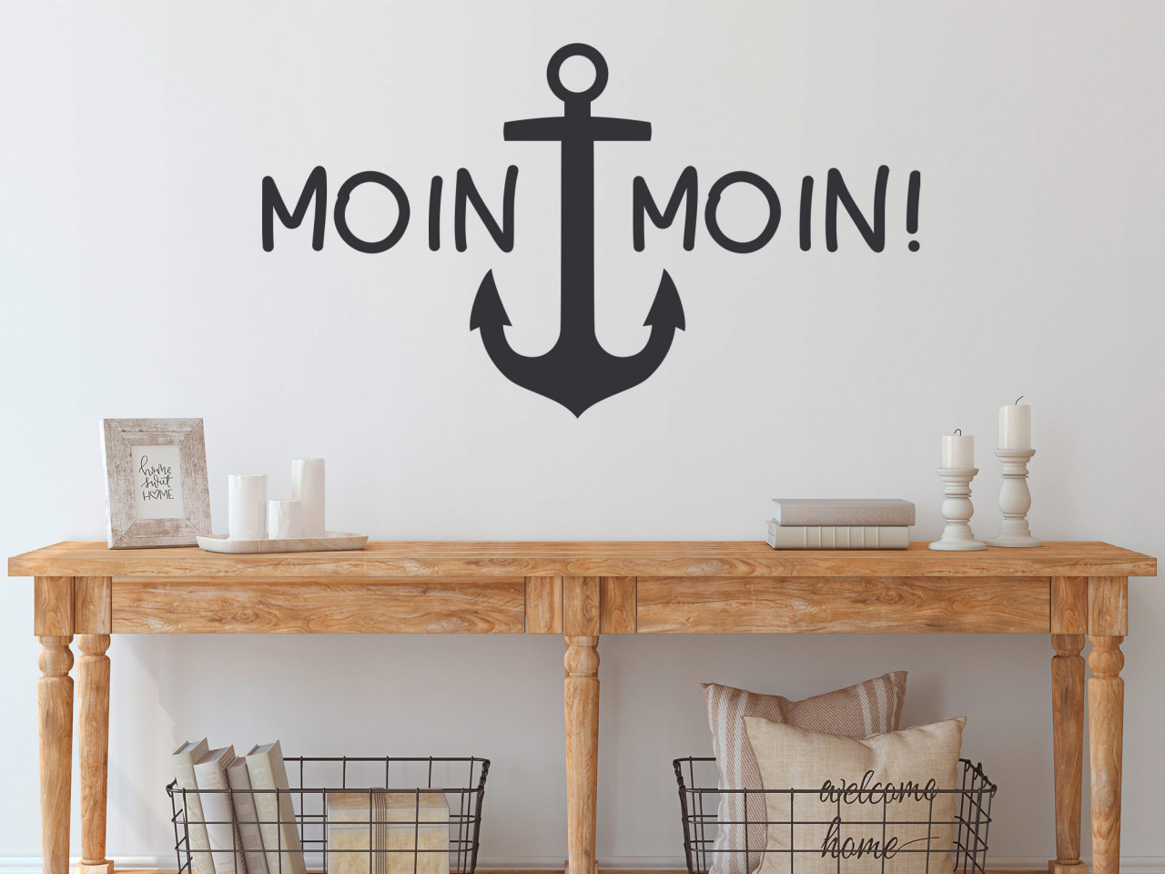 Wandtattoo Moin Moin mit Anker