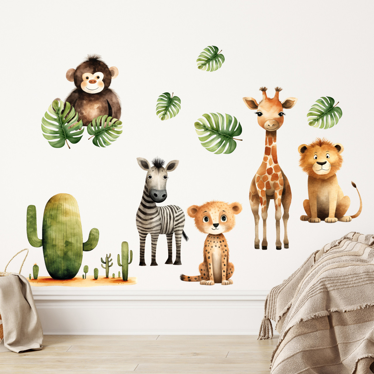 Wandtattoo Safari Dschungel für Kinderzimmer