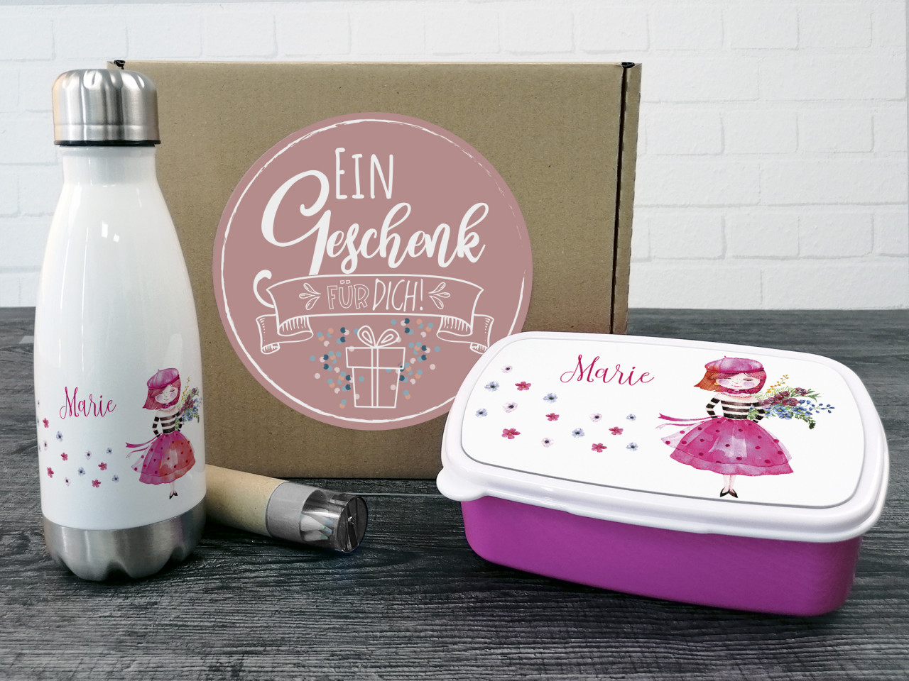 Geschenkset für Kinder, personalisiert mit Namen,...