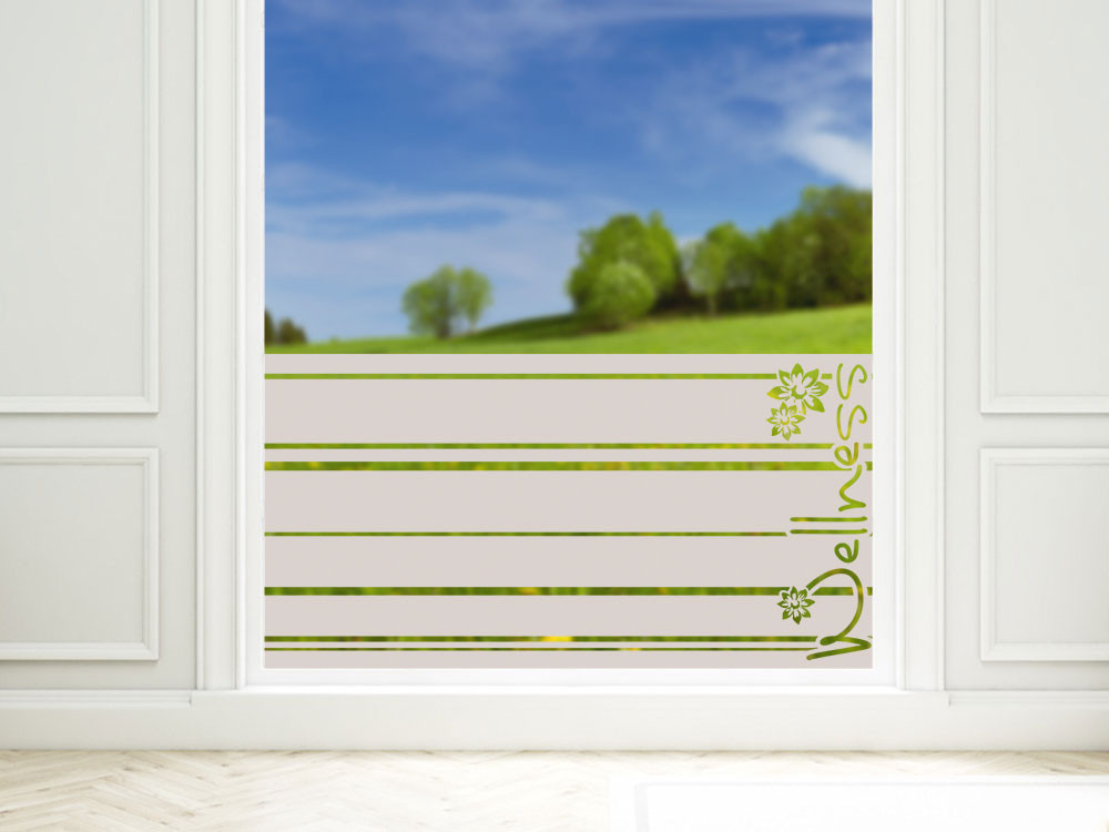 Sichtschutzfolie Wellness für Fenster Duschtür Duschkabine