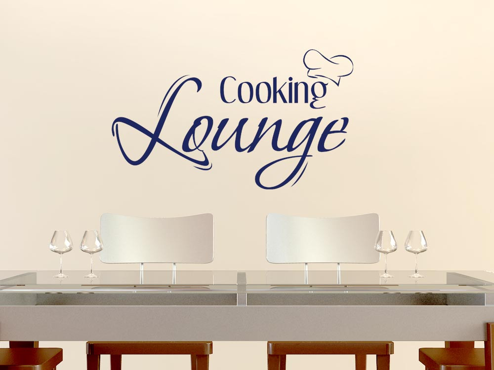 Wandtattoo für Küche Spruch Cooking Lounge Kochmütze