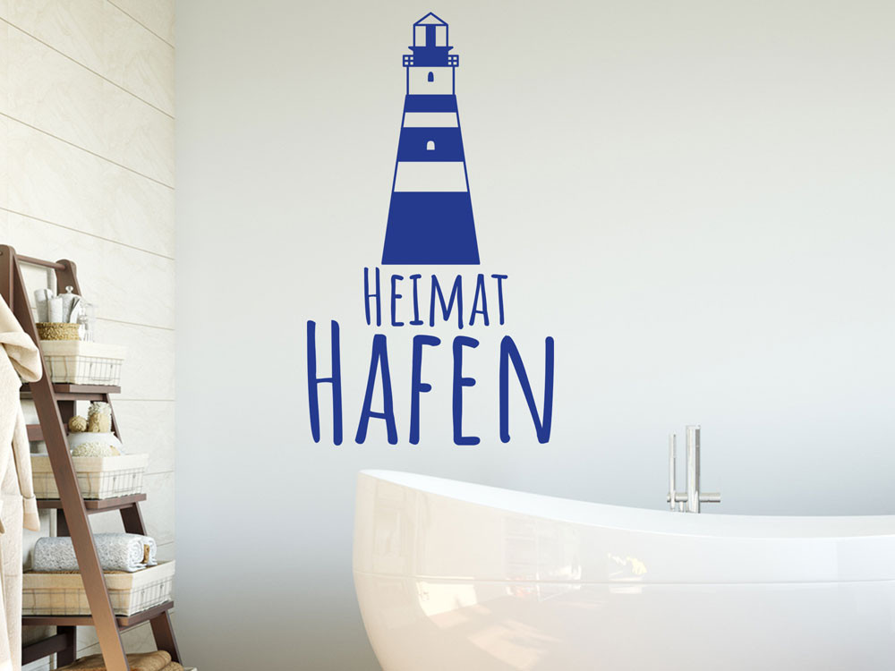 Wandtattoo Heimathafen mit Leuchtturm