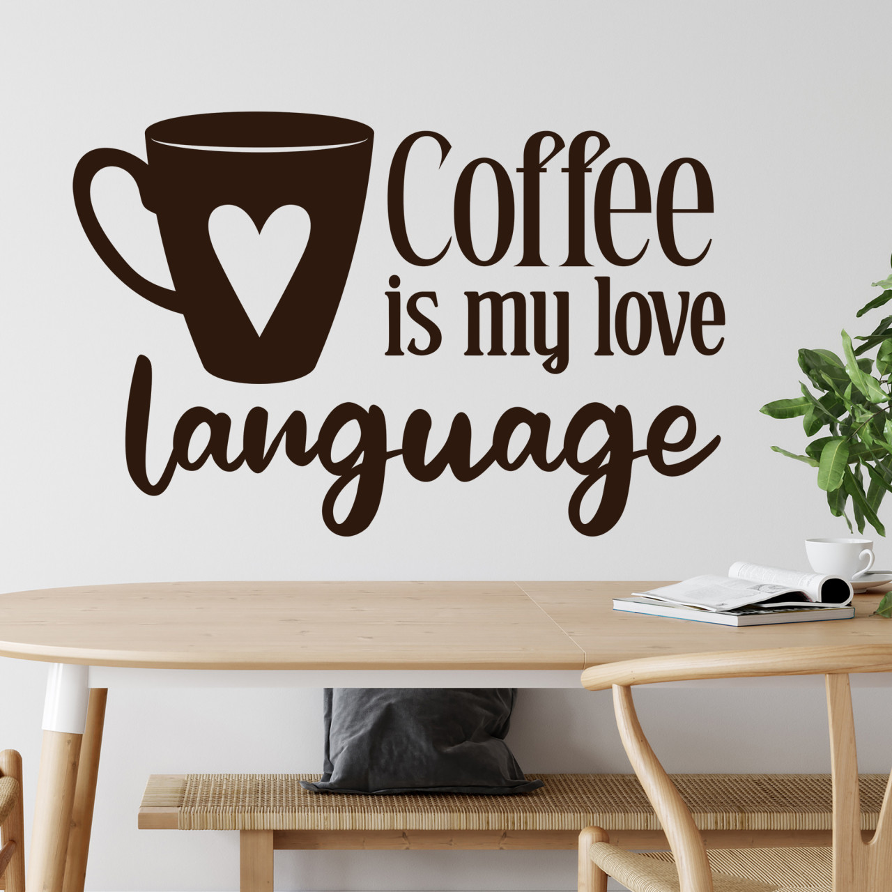 Wandtattoo Kaffee Coffee is my love language