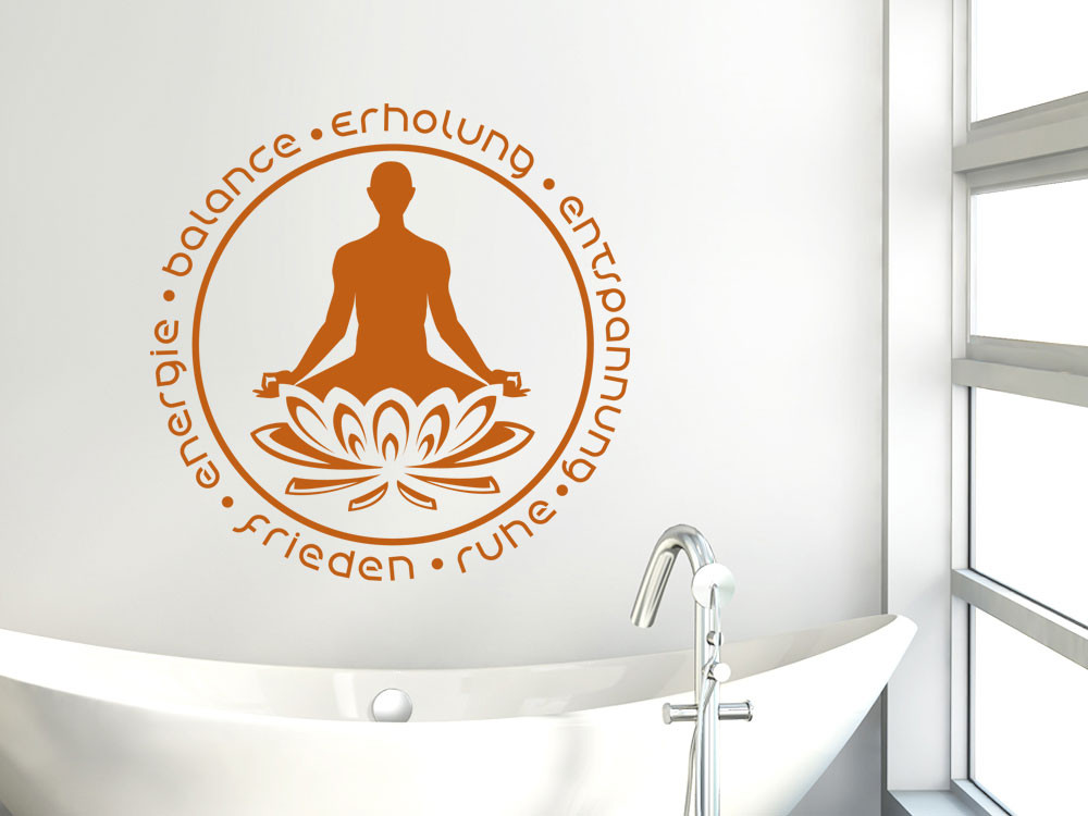 Wandtattoo für Bad Frieden Ruhe Erholung