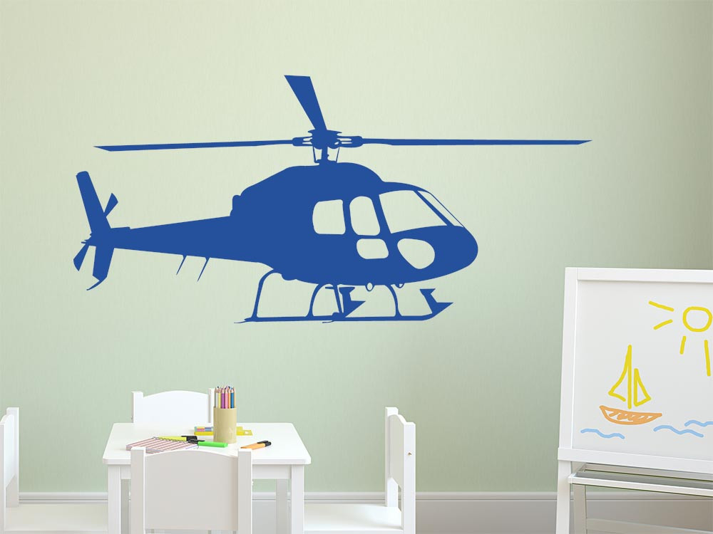 Wandtattoo Helikopter Hubschrauber Jungs Kinderzimmer
