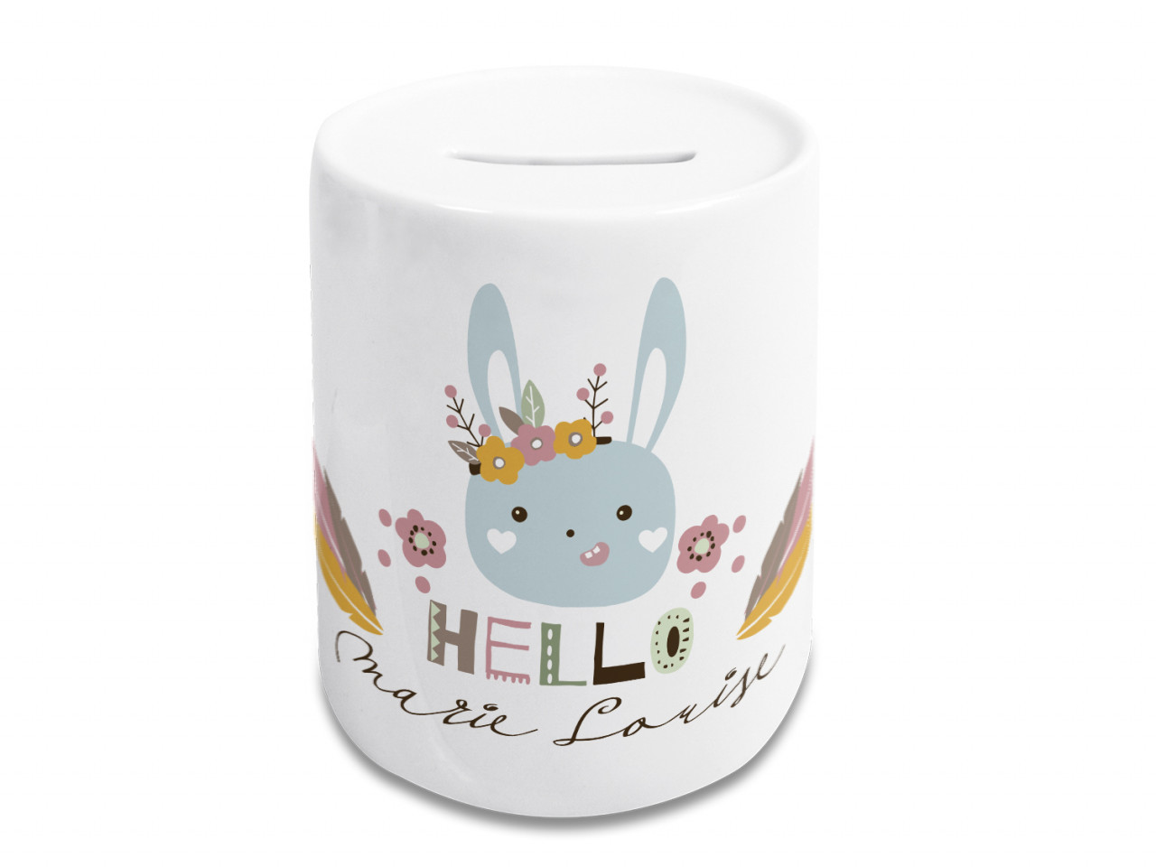 Spardose Hello Hase mit Namen