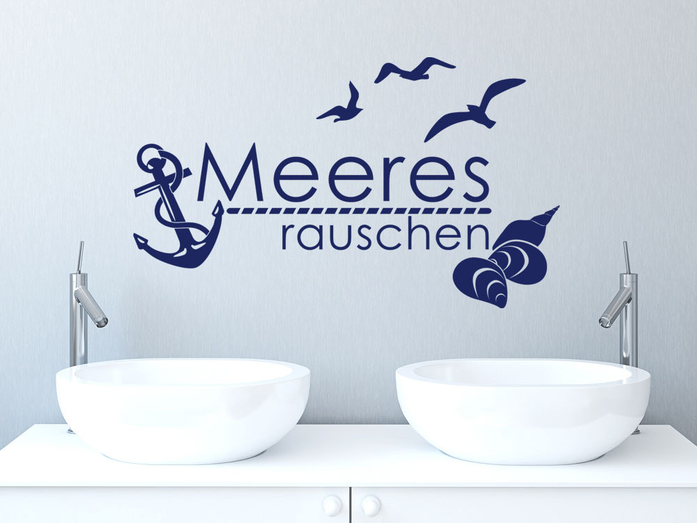 Wandtattoo für Bad Meeresrauschen