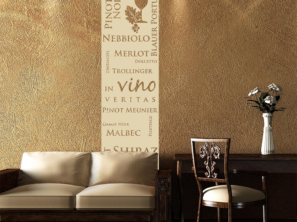 Wandtattoo Wandbanner In vino veritas Rotweine