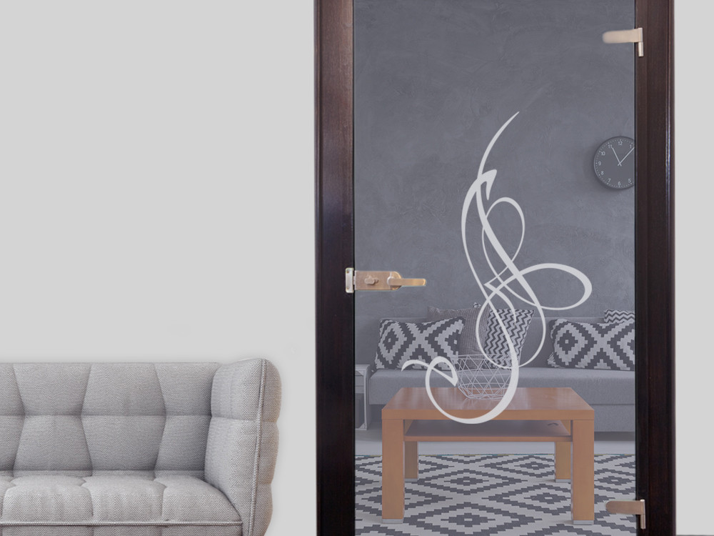 Glastür Aufkleber Fensterfolie für Wohnzimmer Ornamente...