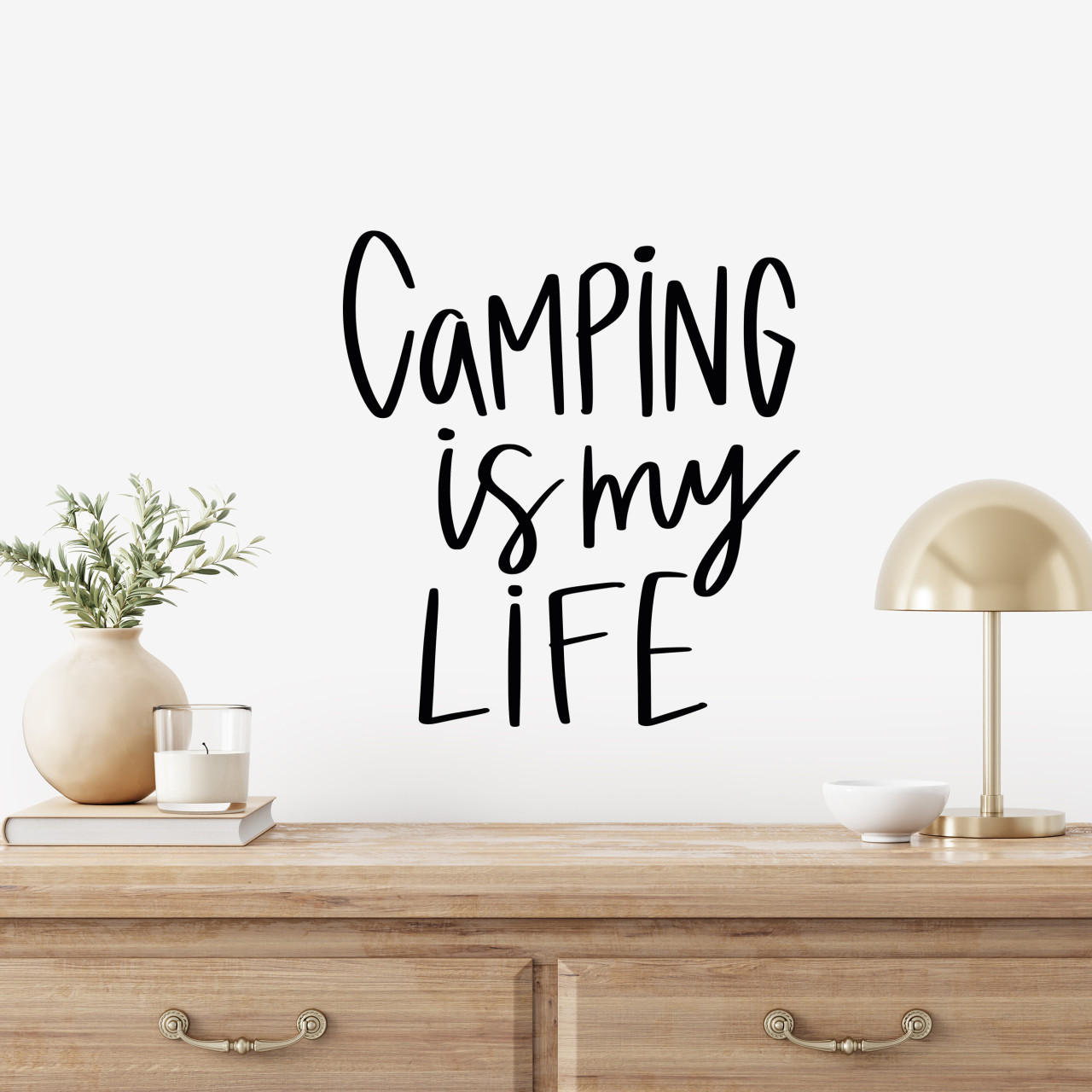 Wandtattoo Sprüche Camping is my life für Camper