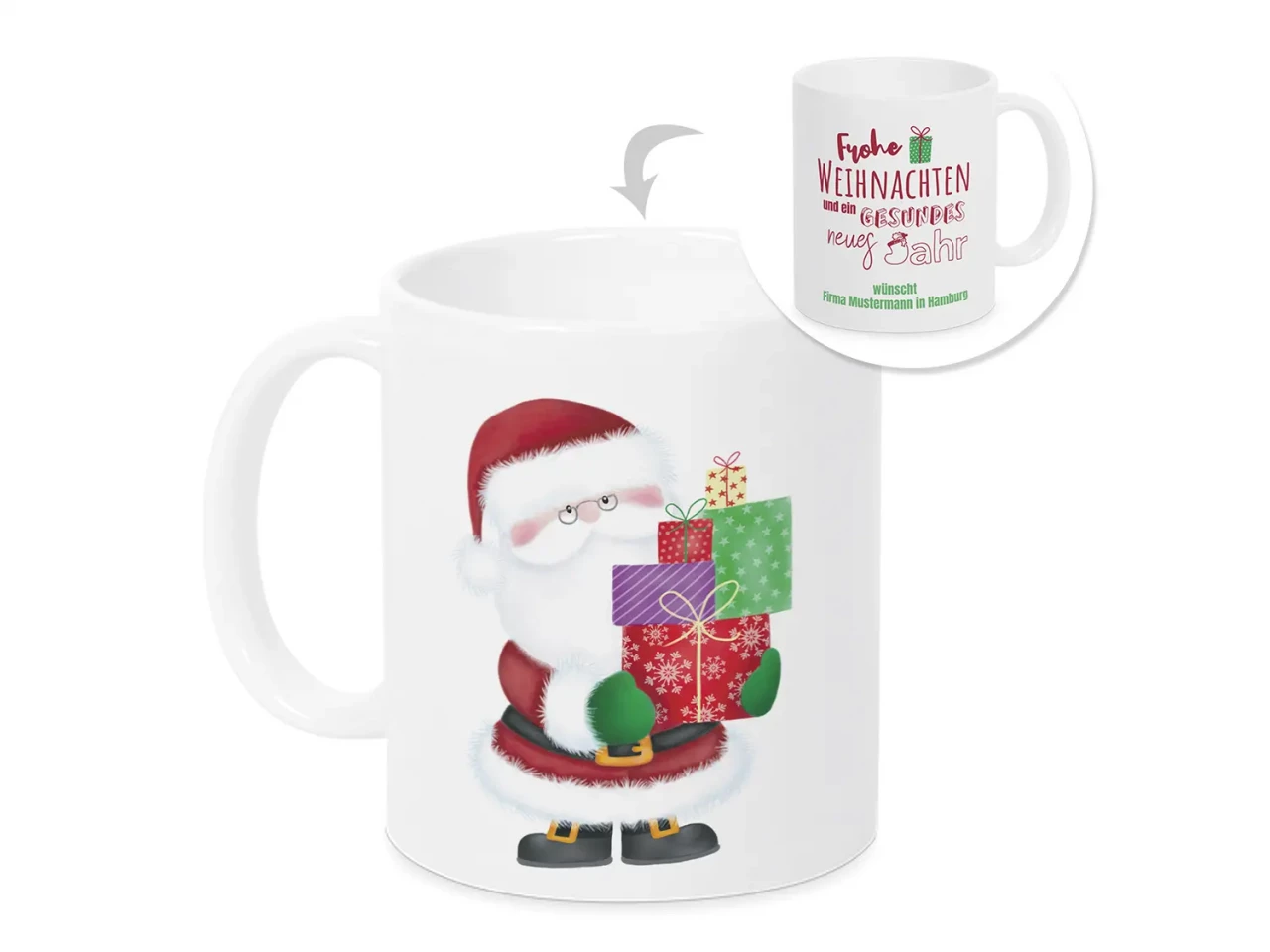 Tasse Frohe Weihnachten mit Name