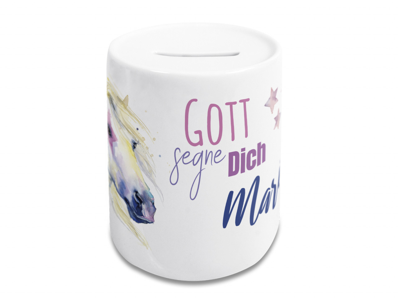 Spardose Taufe Mädchen Personalisiert, Einhorn