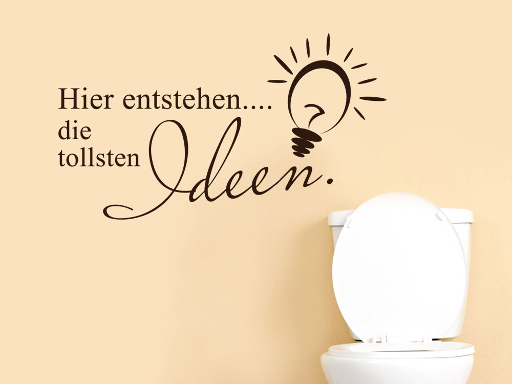 Wandtattoo für Badezimmer Spruch Hier entstehen