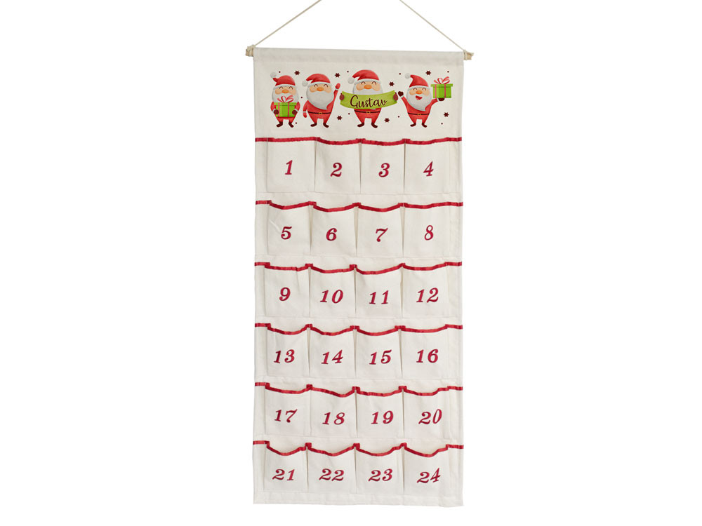 Adventskalender personaliesert mit Namen-Weihnachtsmänner