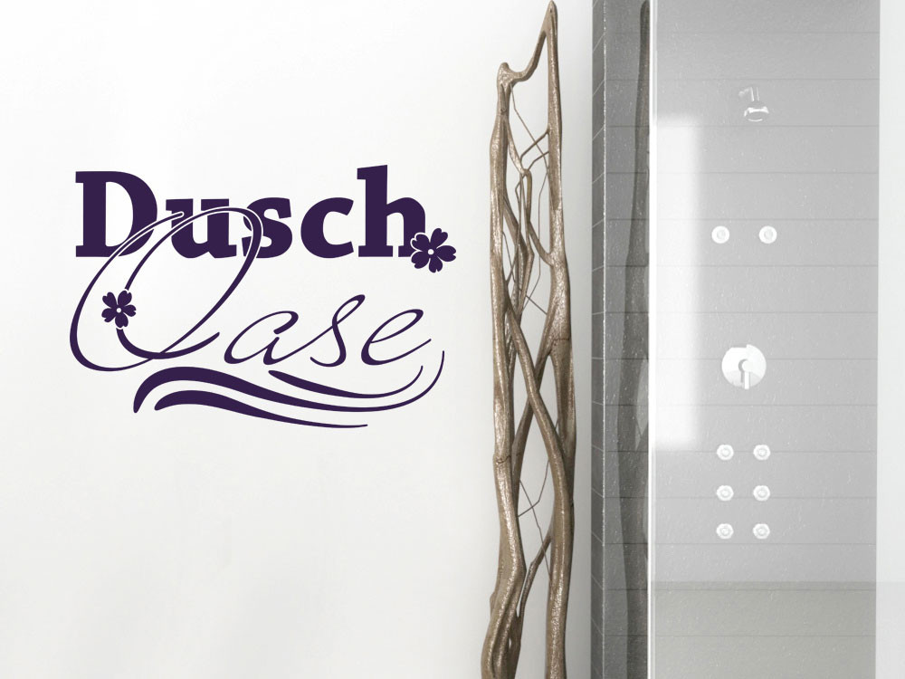 Wandtattoo für Bad Duschoase Blüten