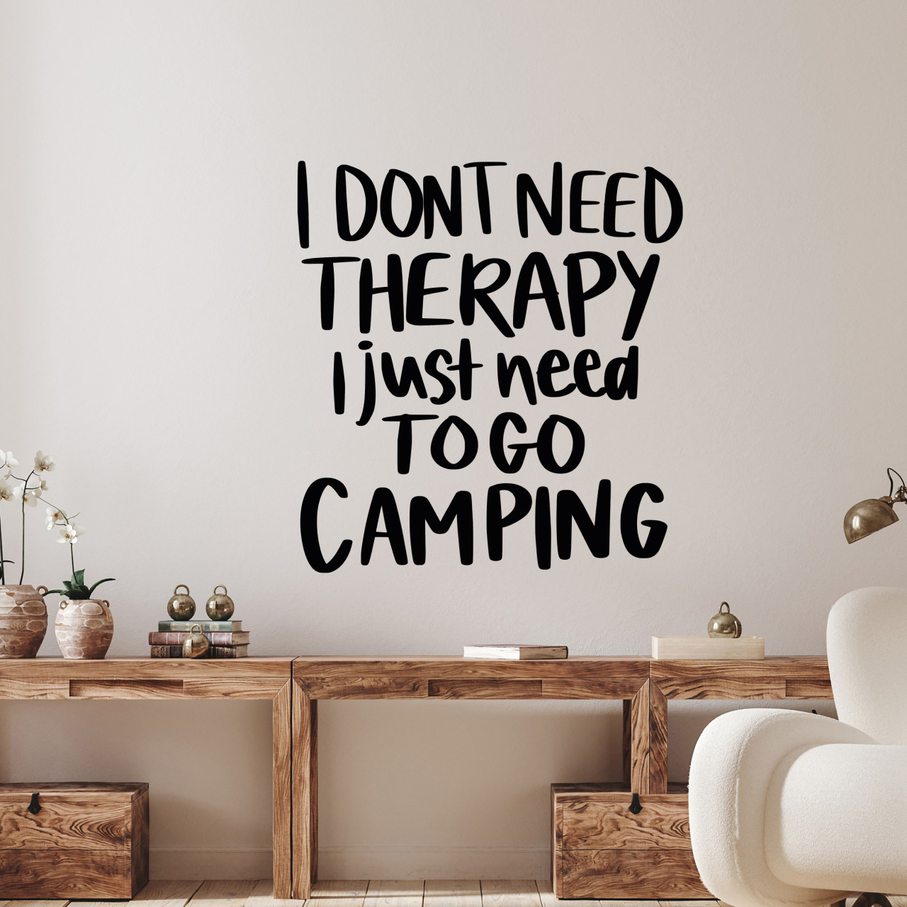 Wandtattoo Sprüche I don't need Therapy lustig Camping,...