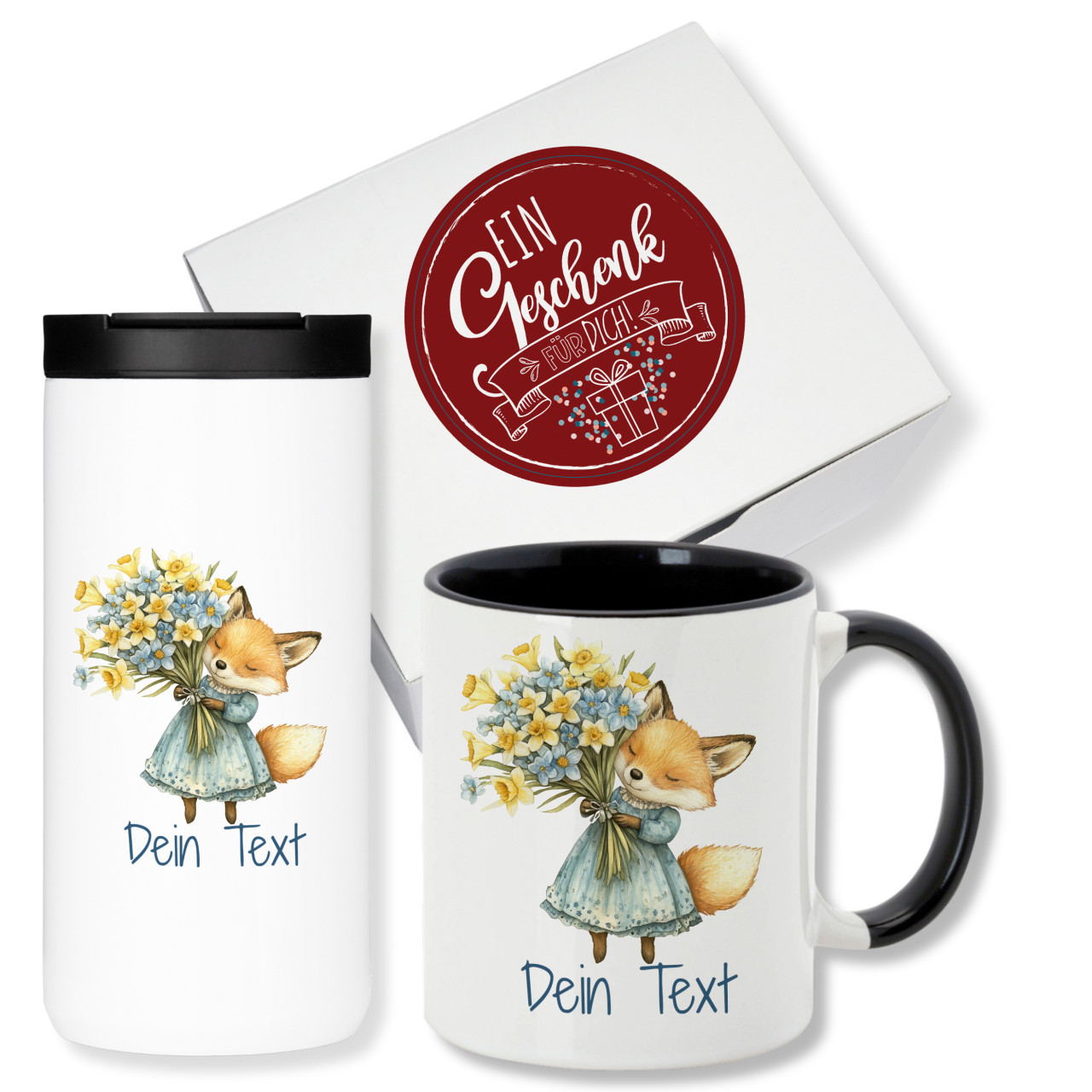 Personalisiertes Geschenkset Kaffeebecher mit Tasse und...