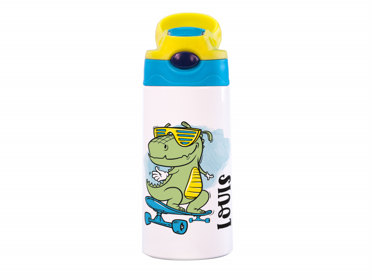 Thermosflasche für Kinder personalisiert - Dinosaurier...