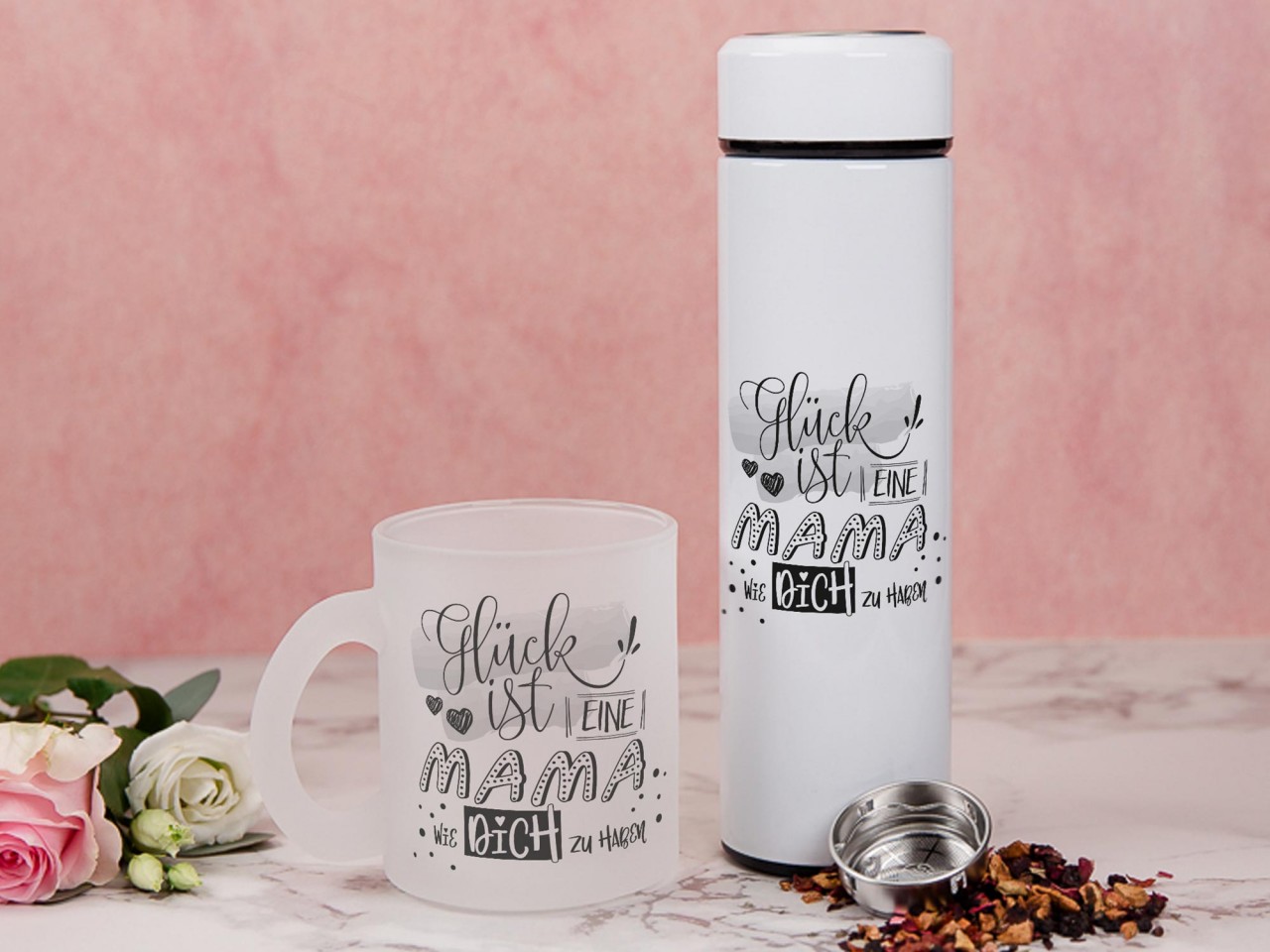 Geschenkset Tee zum Muttertag - Glück ist eine Mama wie...