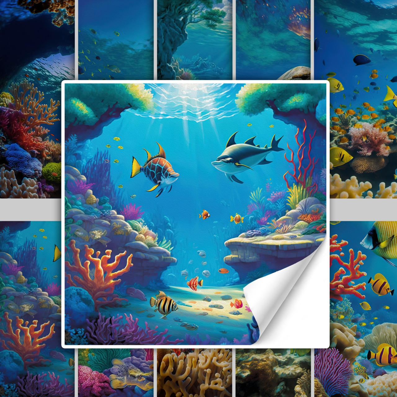 Fliesenaufkleber Bad Unterwasser Fische, Fliesenbilder...