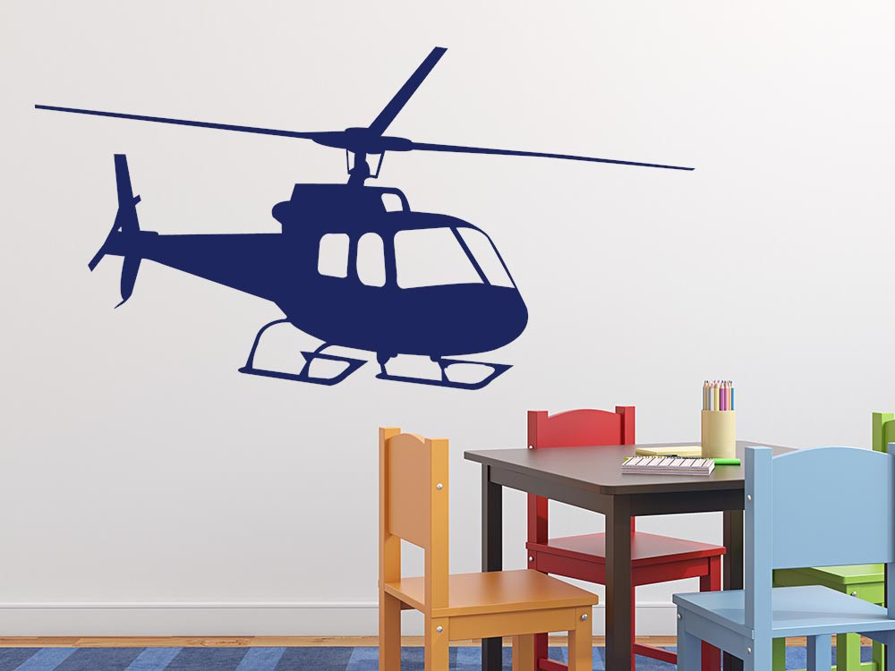 Wandtattoo Flugzeuge Kinderzimmer Helikopter Hubschrauber