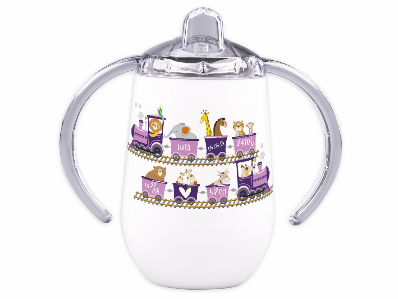 Trinklernbecher mit Griff für Babys personalisiert-...