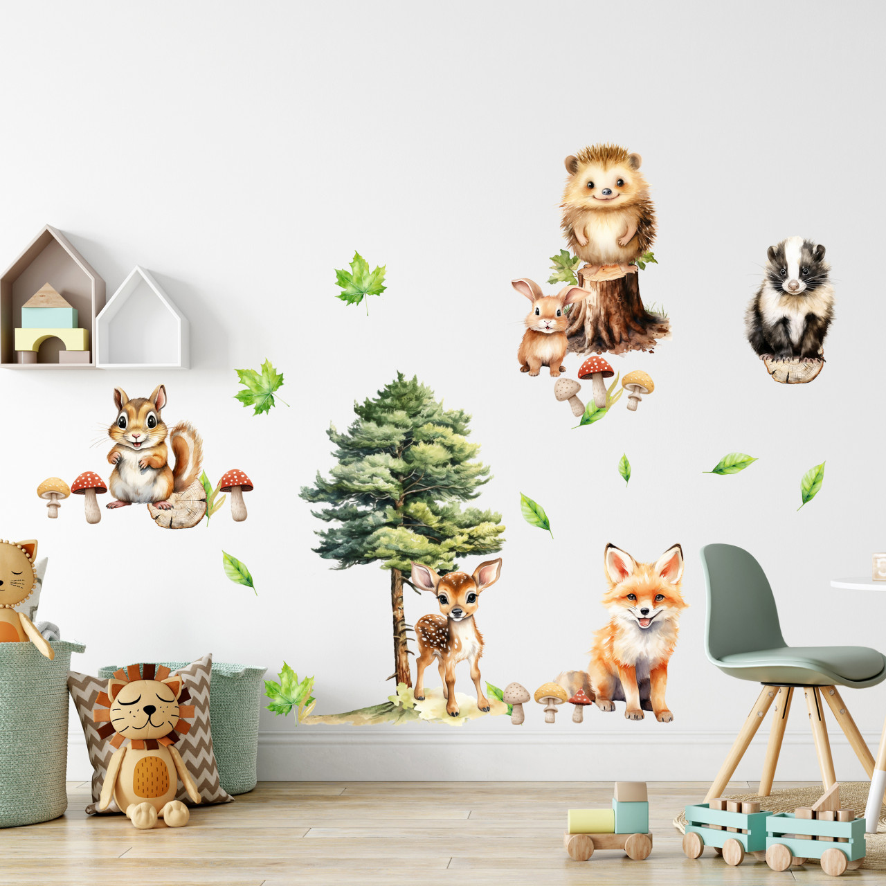 Wandtattoo Waldtiere Set