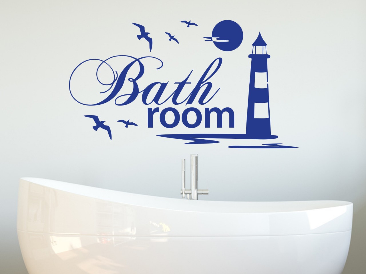 Wandtattoo für Bad Bathroom Leuchtturm