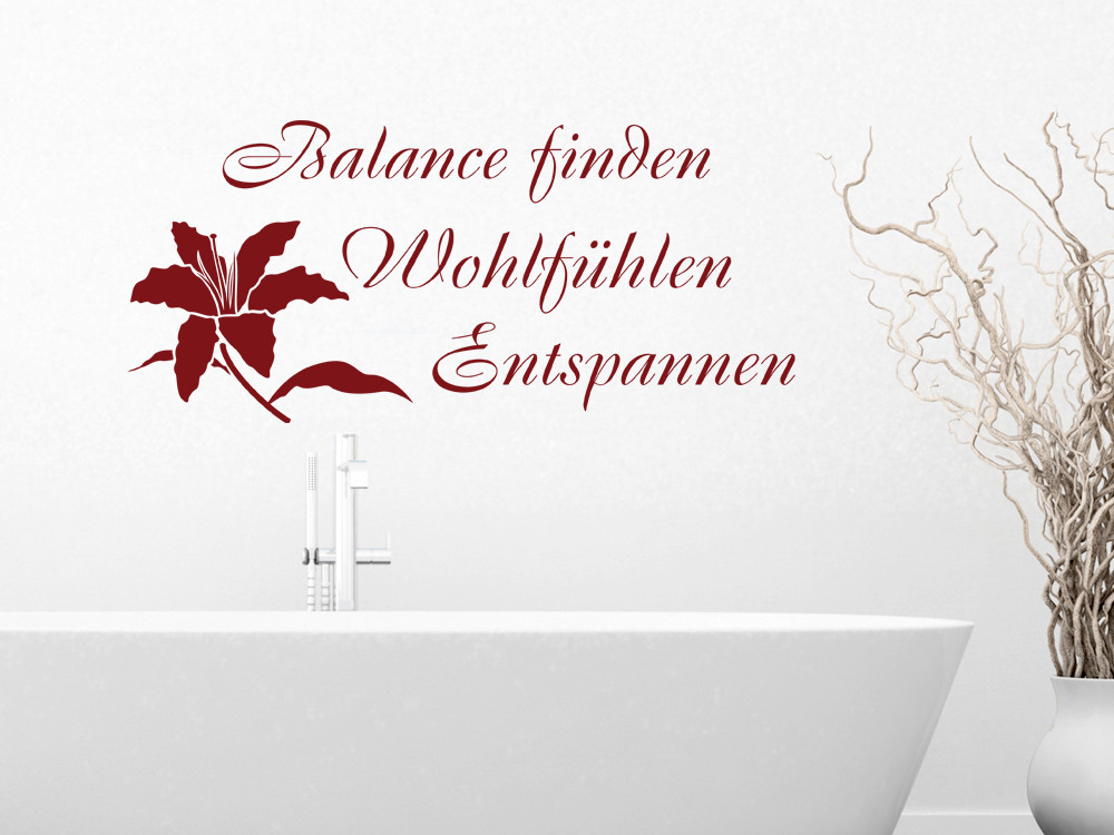 Wandtattoo Balance finden Wohlfühlen Entspannen