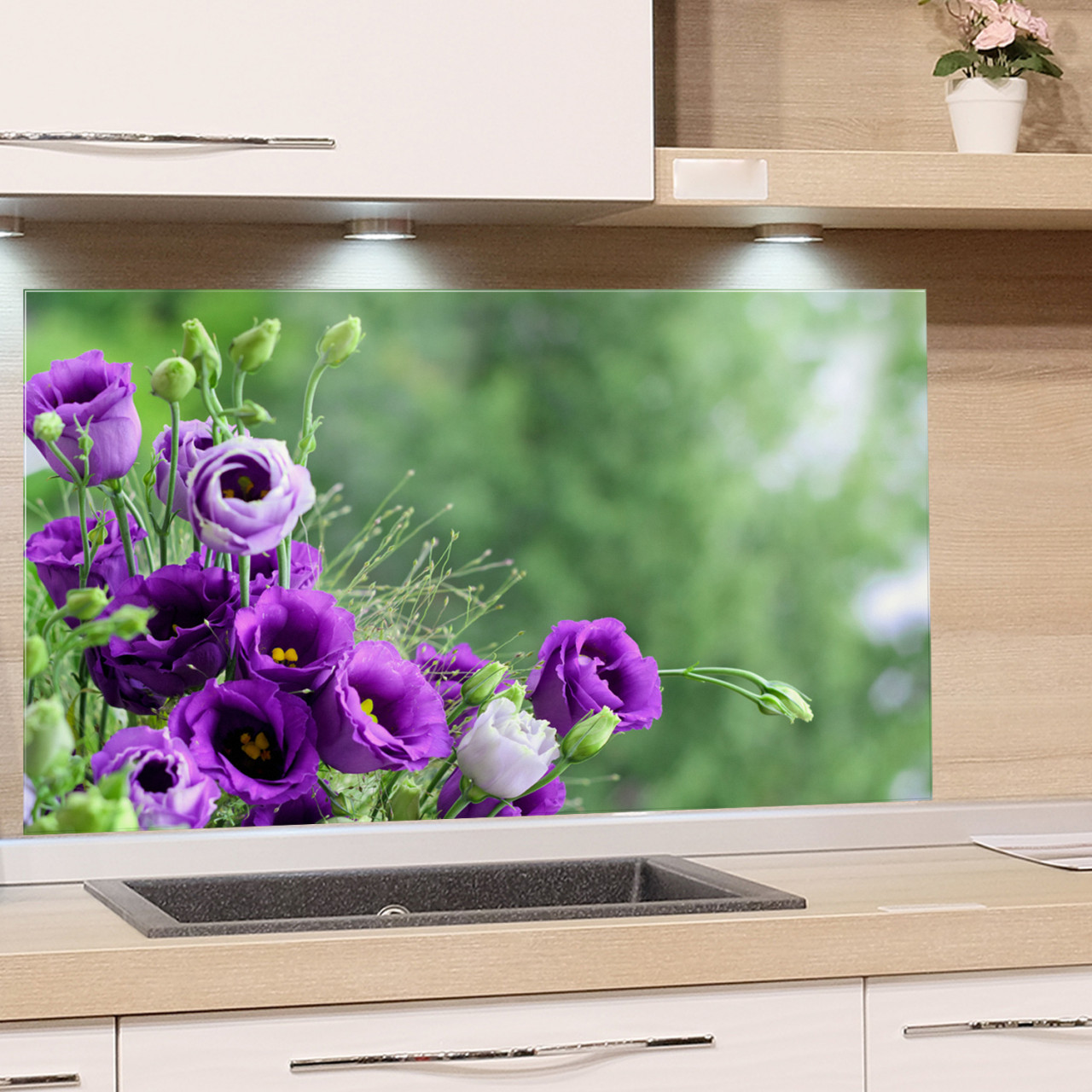 Spritzschutz Küche Blumenstrauß Blumen Rosen