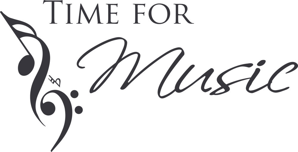 Wandtattoo Time for Music mit Noten Musik