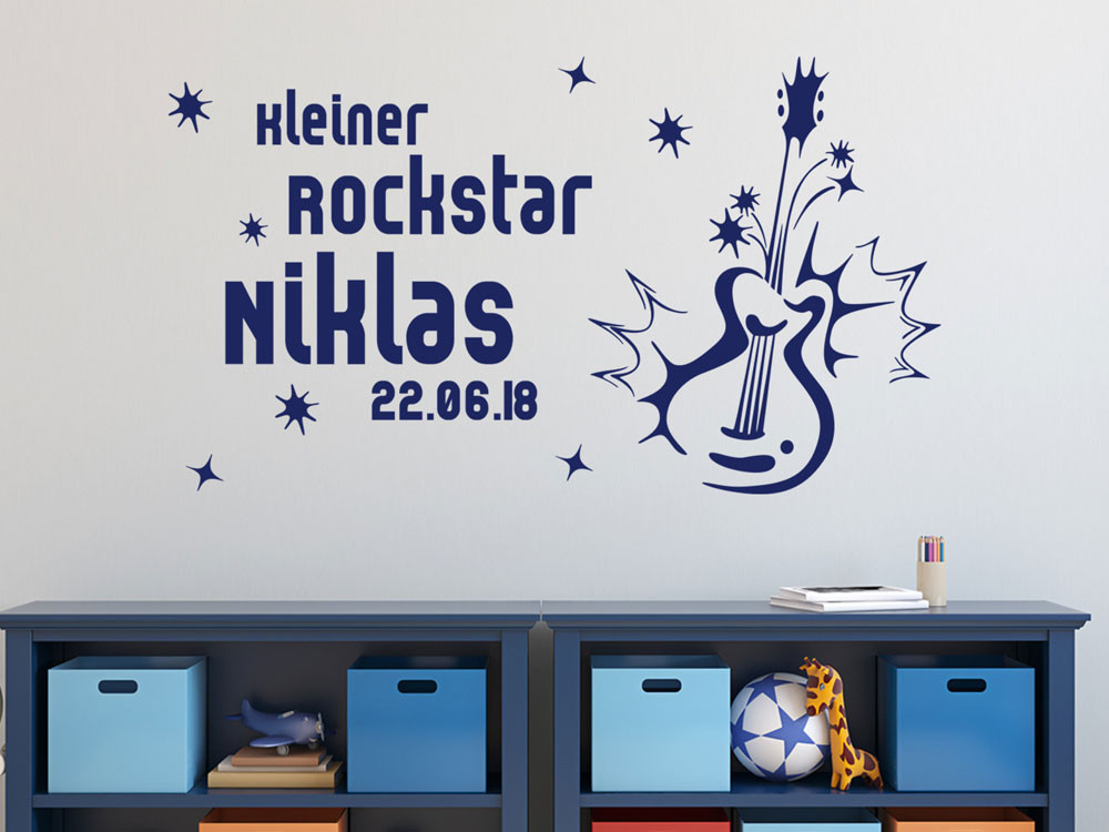 Wandtattoo Rockstar Wunschname