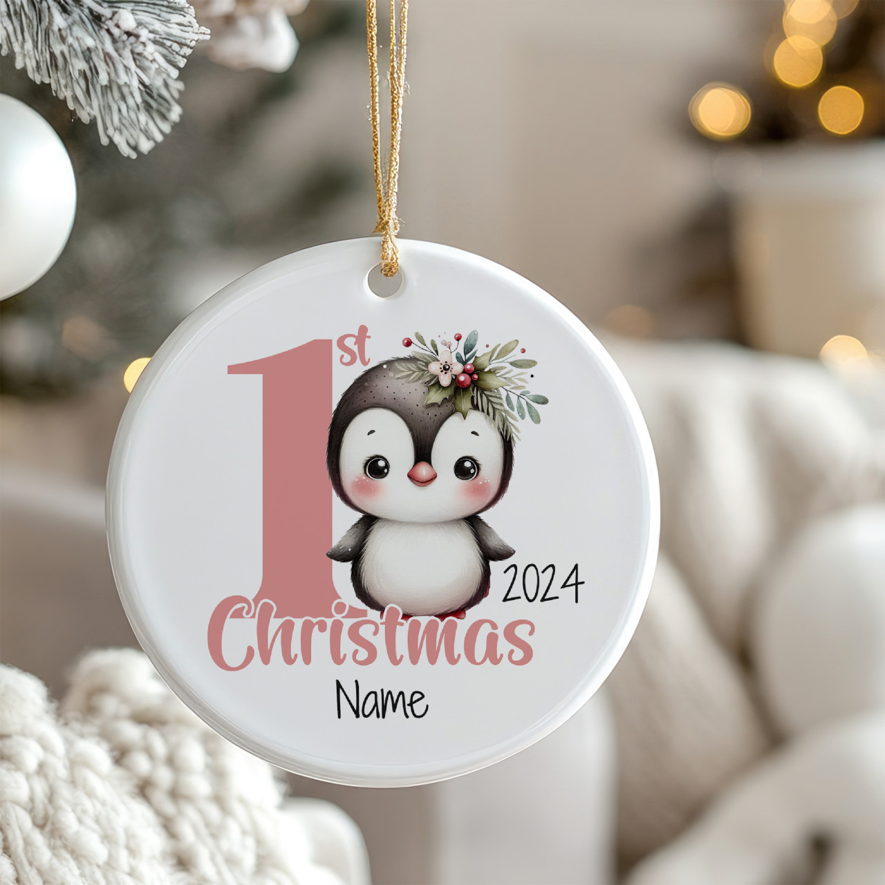 Weihnachtskugel personalisiert Erstes Weihnachten mit...