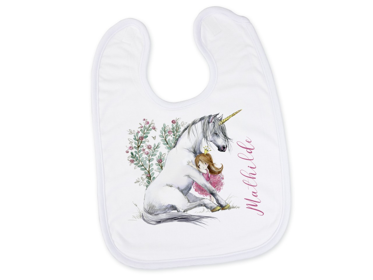 Lätzchen für Babys & Kleinkinder mit Wunschname - Einhorn...