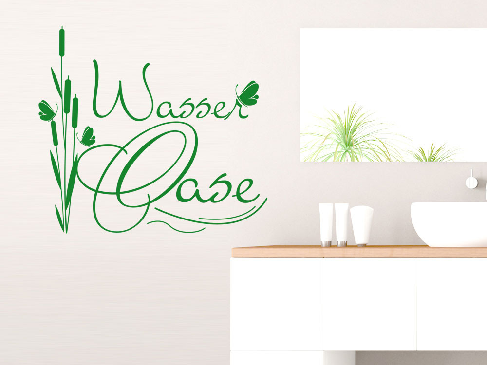 Wandtattoo für Badezimmer Wasseroase Falter