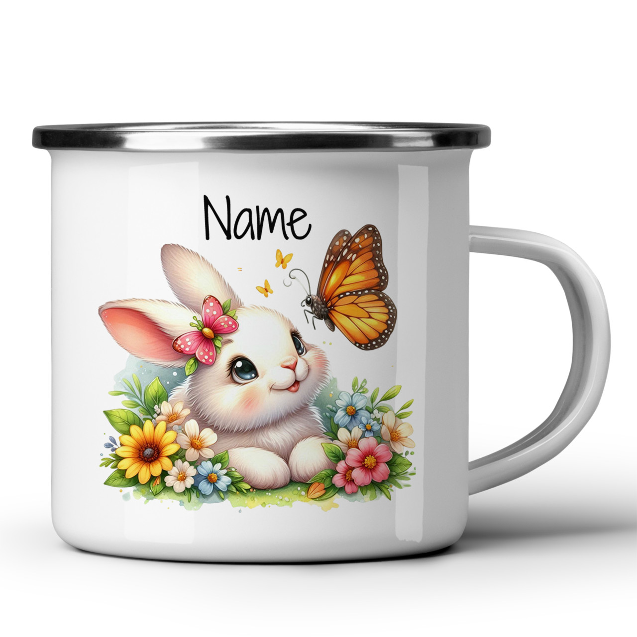 Personalisierte Emaille-Tasse Kinder Oster-Motiv