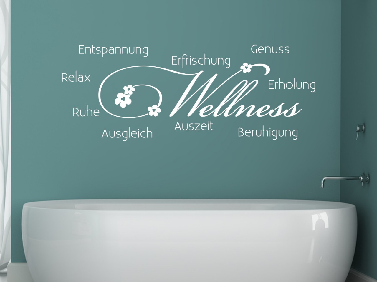 Wandtattoo für Bad Spruch Wellness
