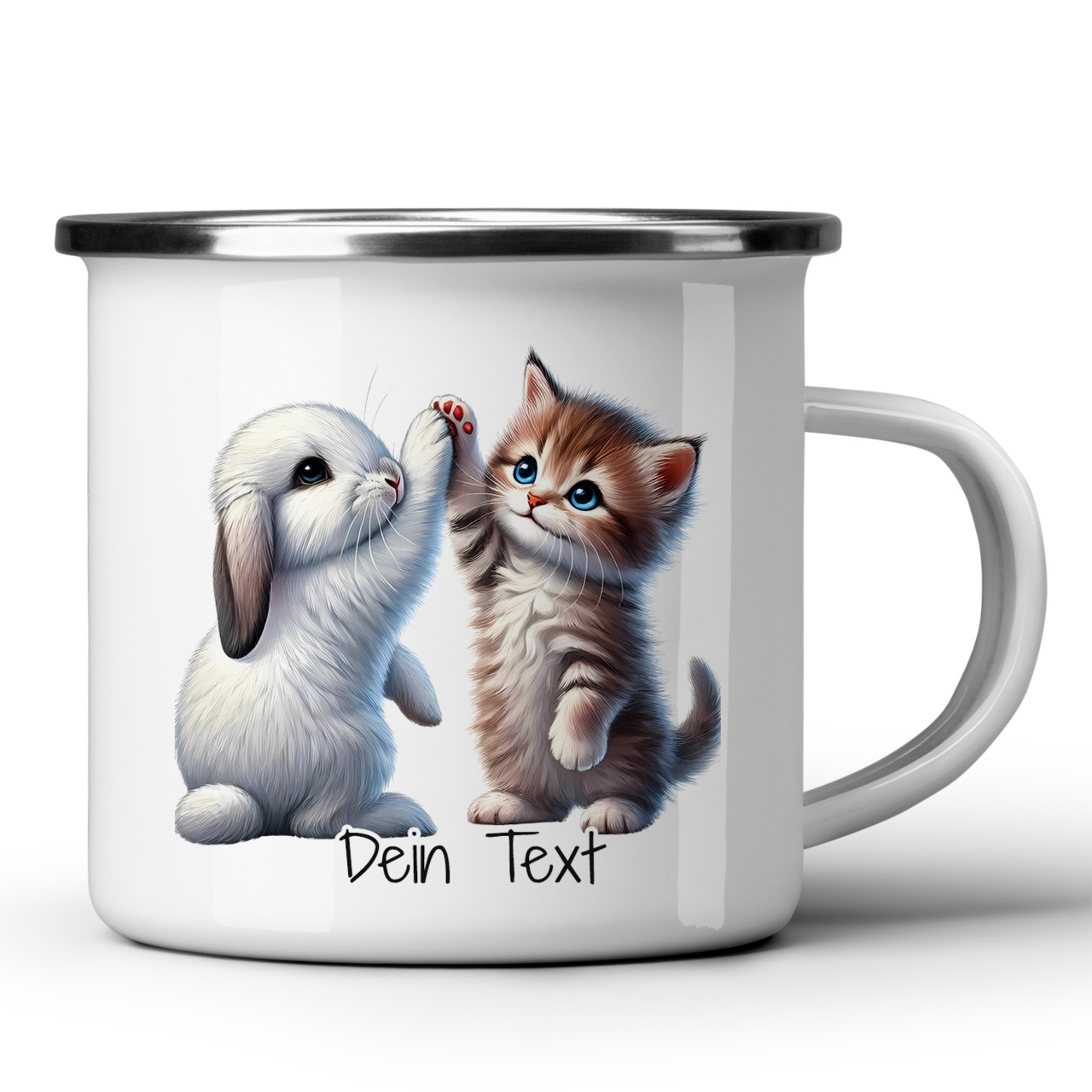 Personalisierte Emaille-Tasse