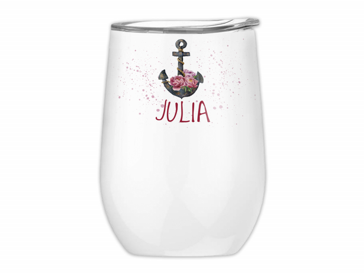 Weinbecher, Anker maritim, personalisiert mit Namen,...
