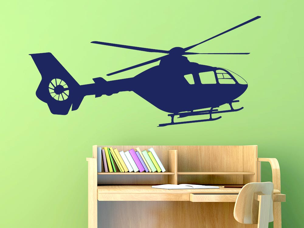 Wandtattoo Kinderzimmer Hubschrauber Helikopter