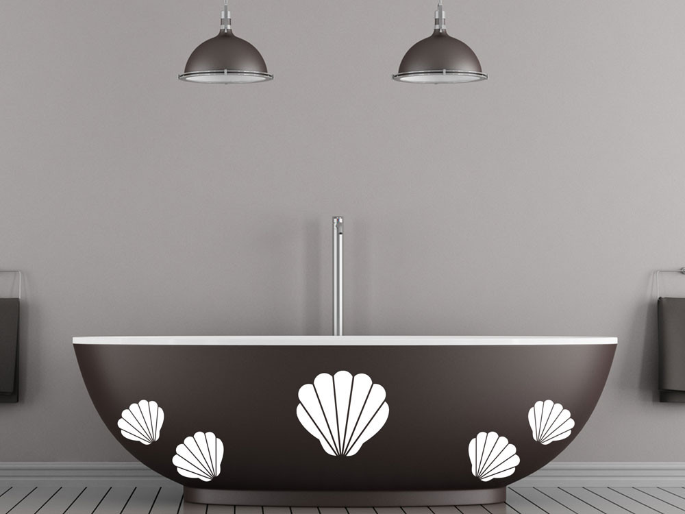Wandtattoo Set Badezimmer Muscheln