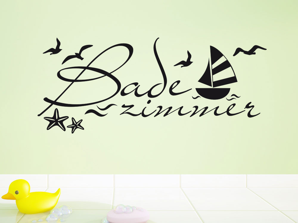 Wandtattoo für Bad Badezimmer Spruch