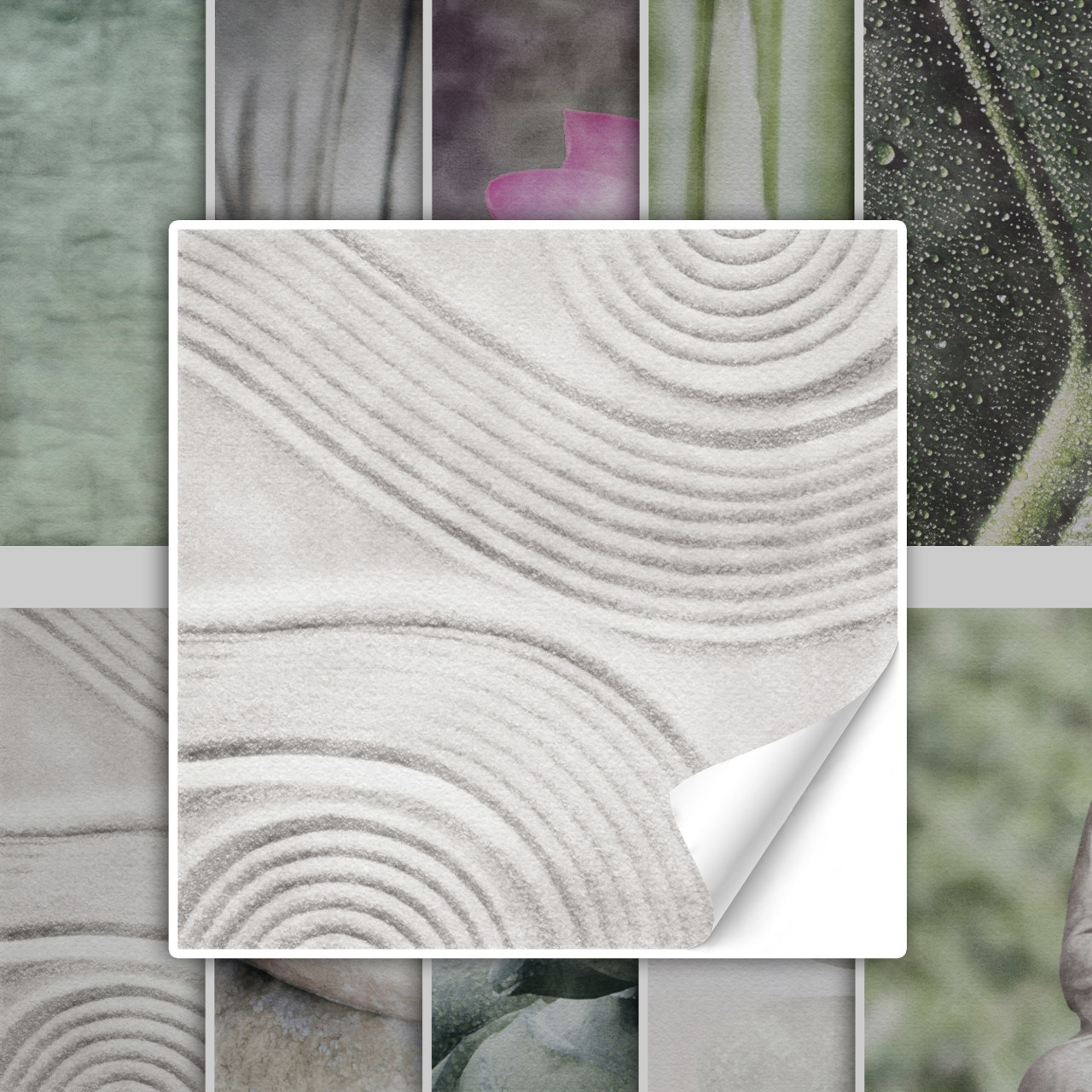 Fliesenaufkleber Bad & Küche Wellness Buddha Bambus...