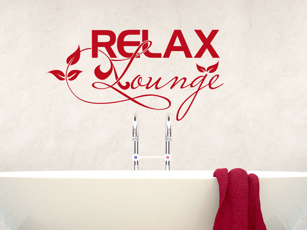 Wandtattoo für Bad Spruch Relax Lounge
