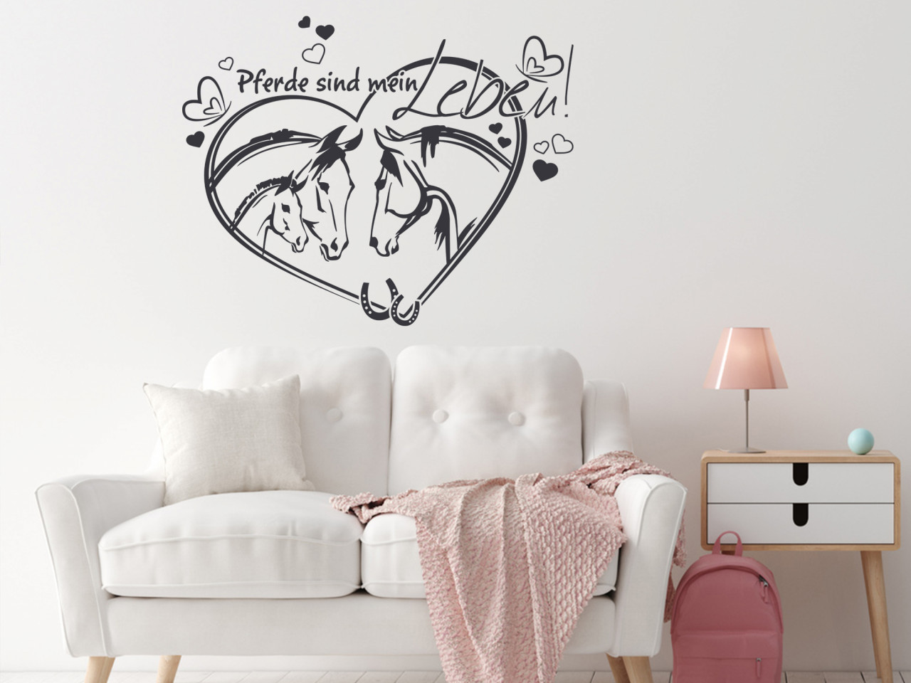 Wandtattoo Spruch Pferde sind mein Leben