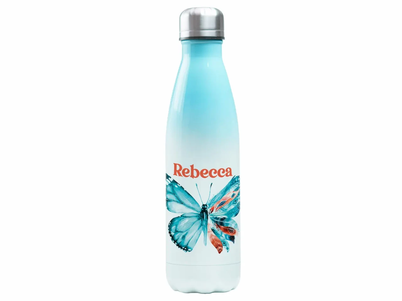 Edelstahl Trinkflasche Blau für Frauen Mädchen 500 ml -...