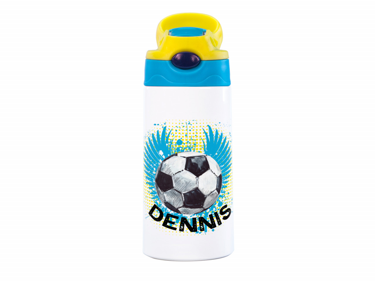 Thermosflasche für Kinder personalisiert - Fußball