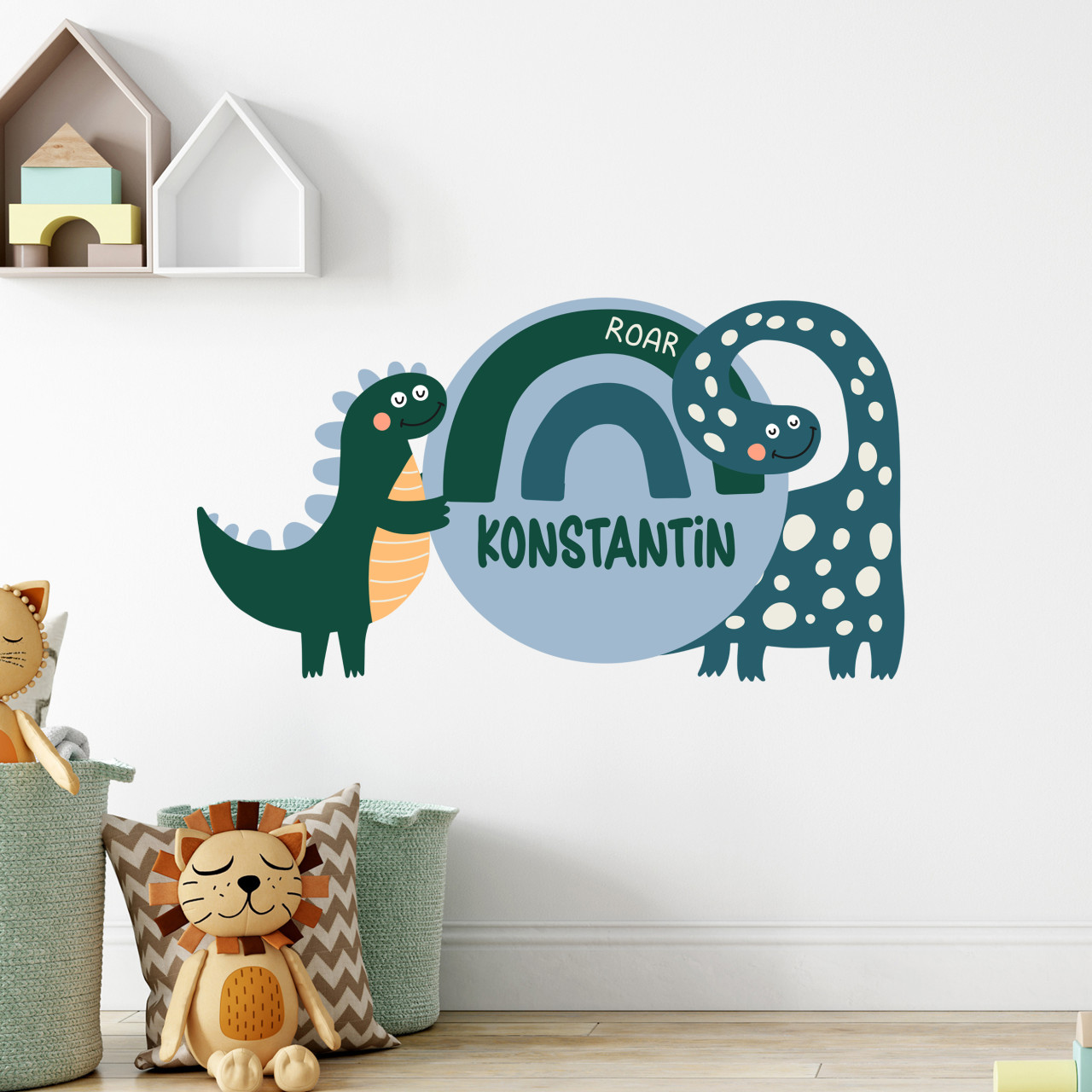 Wandtattoo Dino mit Namen