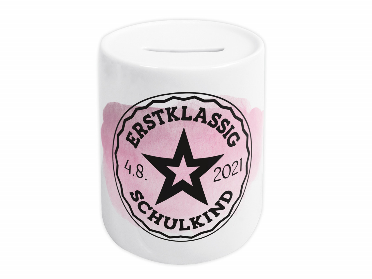 Spardose zur Einschulung personalisiert - Erstklassig...